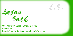 lajos volk business card